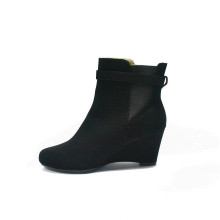 factory price gorgeous womens black wedge boots shoes